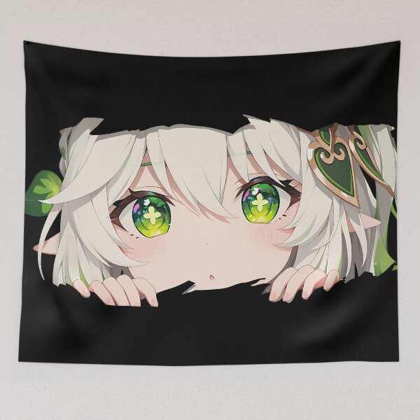 Item preview, Nahida Genshin Impact Green Eyes Torn Paper Peeker Sweet Gaze designed and sold by PMartistStudio.