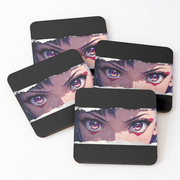 Item preview, Lucy Cyberpunk Edgerunners Neon Blue Hair Torn Paper Peeker designed and sold by PMartistStudio.