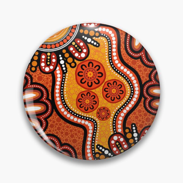 Item preview, Aboriginal Dot Painting Bedding Set Hand Prints Red designed and sold by AboriginalartVI.