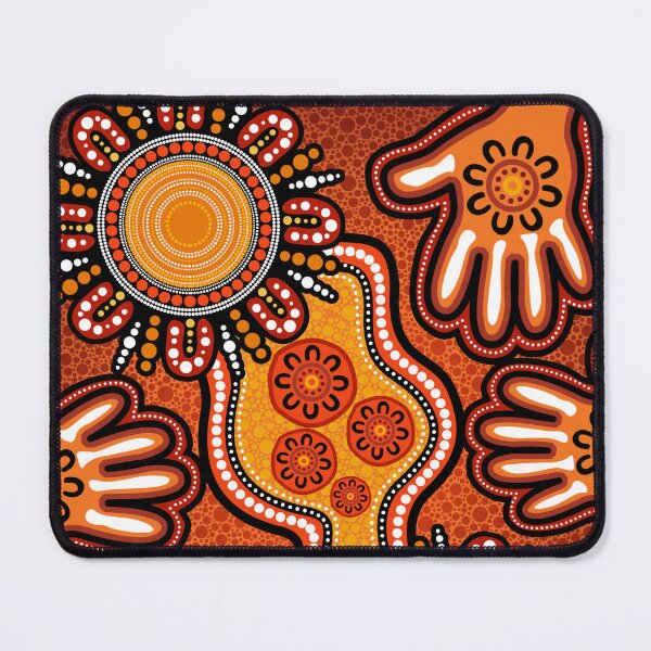Item preview, Aboriginal Dot Painting Bedding Set Hand Prints Red designed and sold by AboriginalartVI.