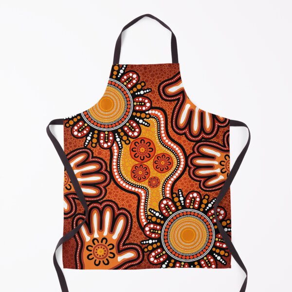 Item preview, Aboriginal Dot Painting Bedding Set Hand Prints Red designed and sold by AboriginalartVI.