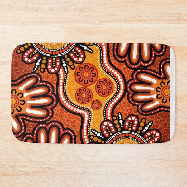 Item preview, Aboriginal Dot Painting Bedding Set Hand Prints Red designed and sold by AboriginalartVI.