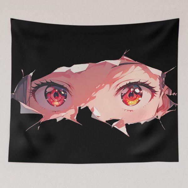 Item preview, Chisato Nishikigi Lycoris Recoil Red Eyes Torn Paper Peek designed and sold by PMartistStudio.