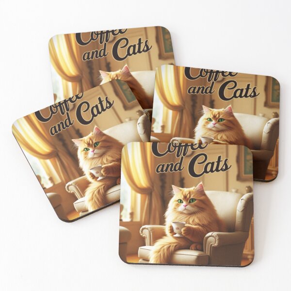 Item preview, Coffee and Cats designed and sold by AngeliqueArt.