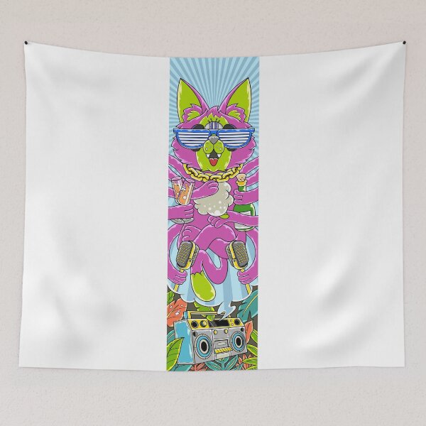 Item preview, Crazy Multi Armed Hip Hop Party Cat designed and sold by Lexkon Liu's art.