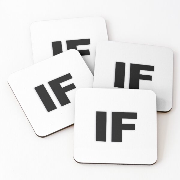 Item preview, IF — Black Minimal Bold Type Statement designed and sold by WORDPAUSE.