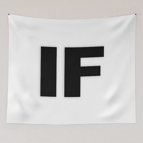 Item preview, IF — Black Minimal Bold Type Statement designed and sold by WORDPAUSE.