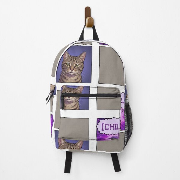 Item preview, Retro 4 Panel Comic Strip Tabby Cat with Purple Beret and Chill Speech Bubble designed and sold by MoonlitDoodles1.