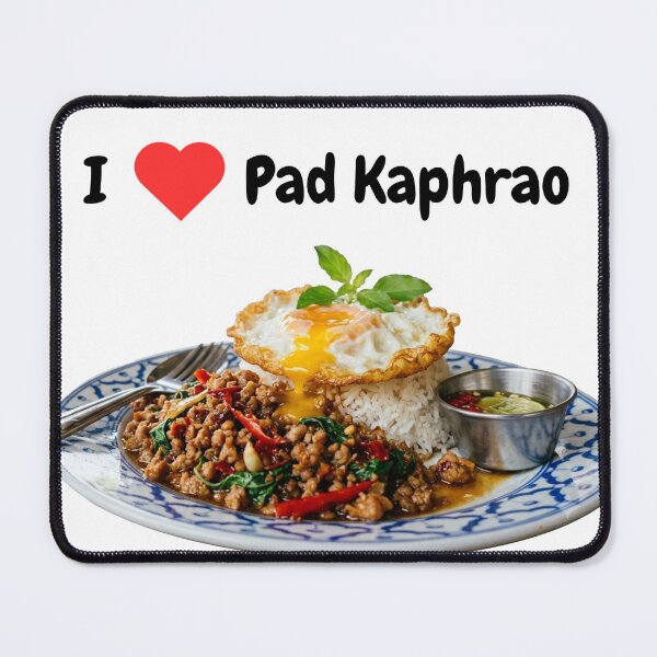 Item preview, I Love Pad Kaphrao Thai Food Lover Gift T-Shirt designed and sold by NamasShop.
