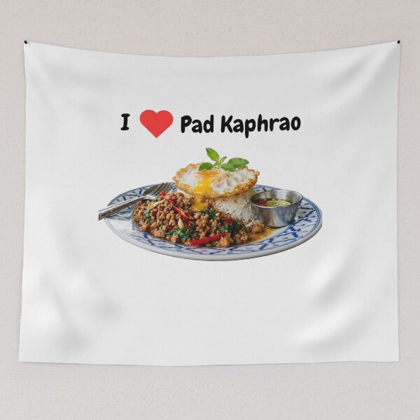 Item preview, I Love Pad Kaphrao Thai Food Lover Gift T-Shirt designed and sold by NamasShop.