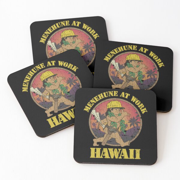 Item preview, Two Playful Native Hawaiian Mythological Characters Pushing designed and sold by IZOMETRIC.