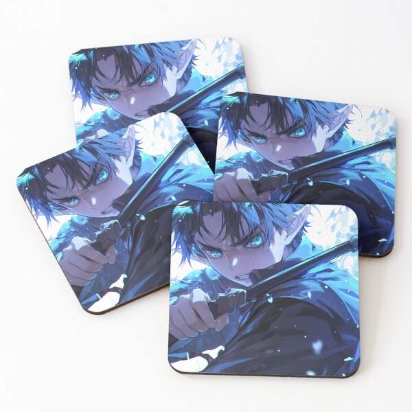 Item preview, Rin Okumura Blue Exorcist Intense Blue Aura Action Portrait designed and sold by bystudiolereve.