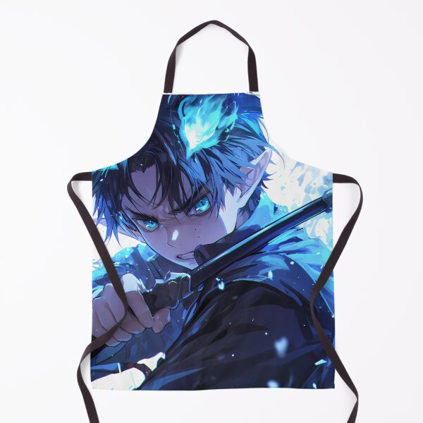 Item preview, Rin Okumura Blue Exorcist Intense Blue Aura Action Portrait designed and sold by bystudiolereve.