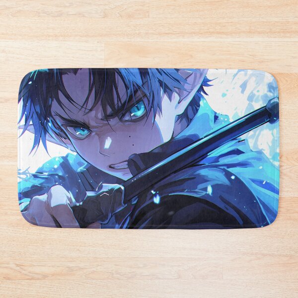 Item preview, Rin Okumura Blue Exorcist Intense Blue Aura Action Portrait designed and sold by bystudiolereve.