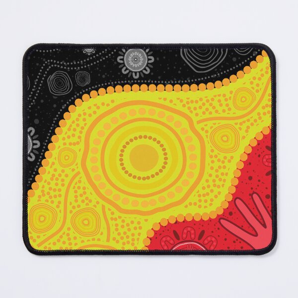 Item preview, Aboriginal Dot Painting Bedding Set Hand Prints Black Red designed and sold by AboriginalartVI.