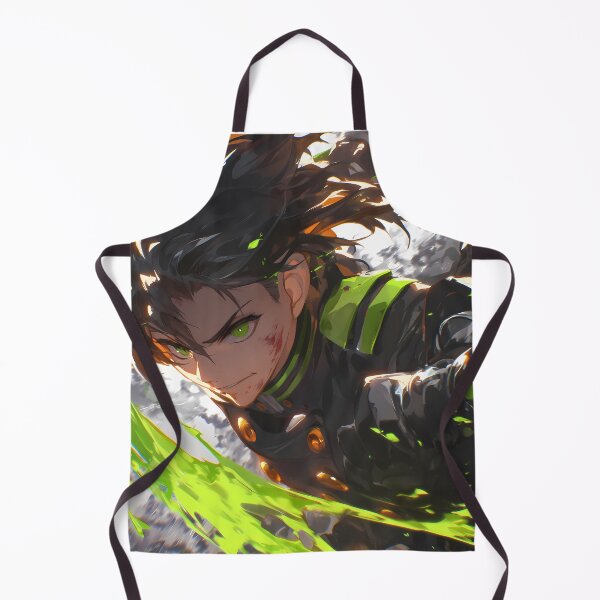 Item preview, Guren Ichinose Seraph Of The End Intense Green Aura Leadership designed and sold by bystudiolereve.