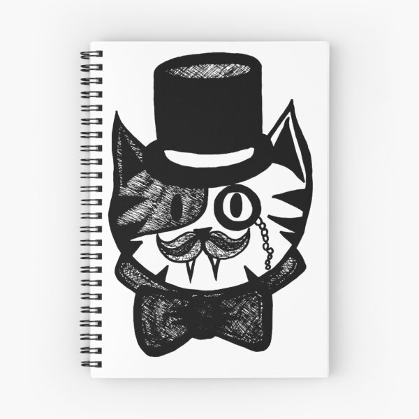Item preview, Greyscale Fancy Kitty Cat Mustache Bowtie And Tophat designed and sold by KayTurtless.
