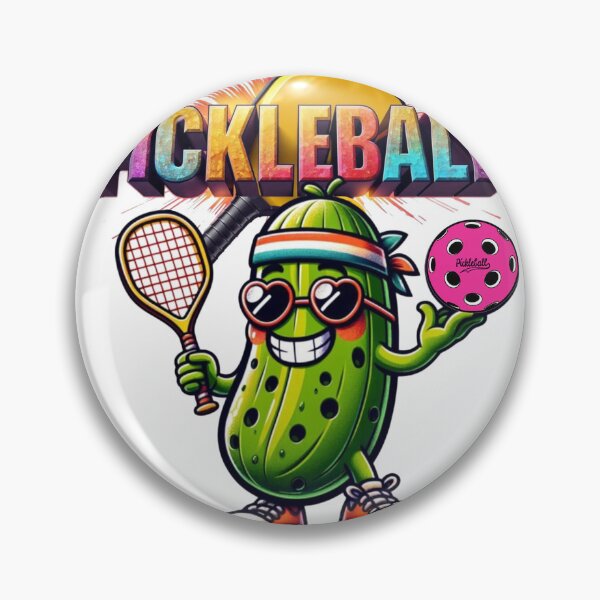 Item preview, Cool Pickle Mascot Pickleball | Funny Colorful Character Design designed and sold by Jen.Lou.