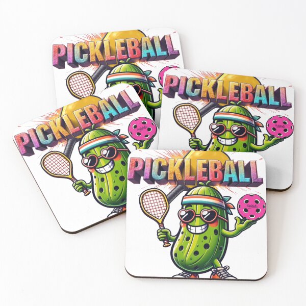 Item preview, Cool Pickle Mascot Pickleball | Funny Colorful Character Design designed and sold by Jen.Lou.