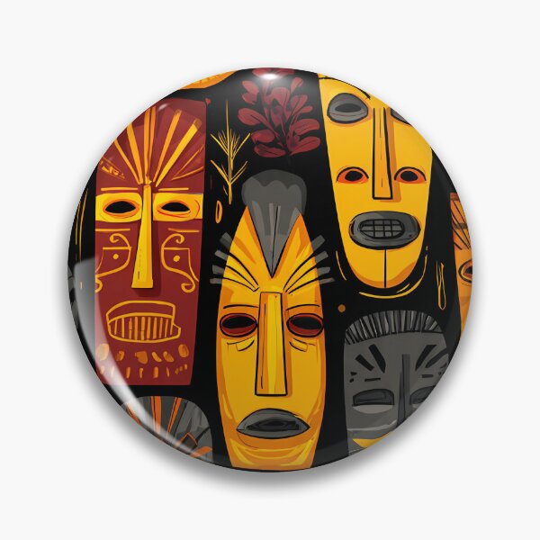 Item preview, Boho Tiki and Tribal Masks pattern designed and sold by REDCLASH2002.
