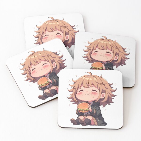 Item preview, Chihiro Fujisaki Danganronpa Chibi Burger Kawaii Blush designed and sold by earlobejerk.