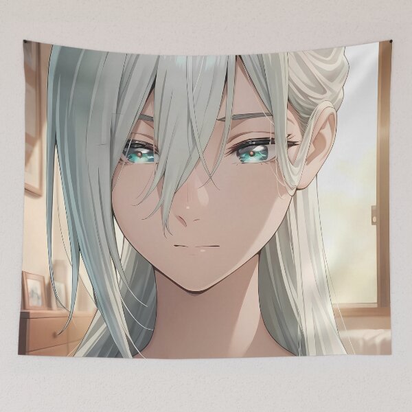 Item preview, Subaru Hoshina Fragrant Flower Calm Silver Hair Morning Portrait designed and sold by PMartistStudio.