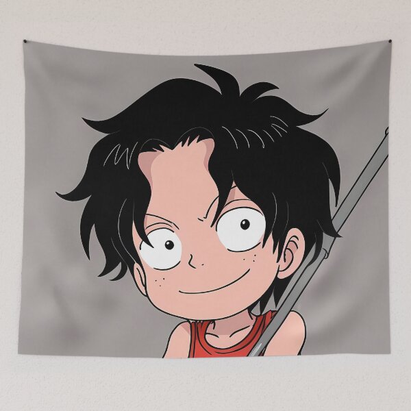 Item preview, Portgas D Ace One Piece Young Crouch Staff Smile designed and sold by BrianRayan.