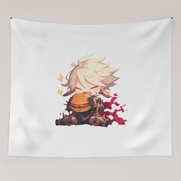 Item preview, Karna Red Lancer Fate Grand Order Chibi Burger Power designed and sold by earlobejerk.
