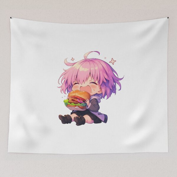 Item preview, Mash Kyrielight Fate Grand Order Chibi Burger Moment designed and sold by earlobejerk.