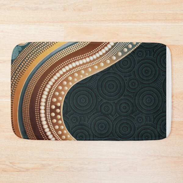 Item preview, Aboriginal Dot Painting Bedding Set Golden Waterways designed and sold by AboriginalartVI.
