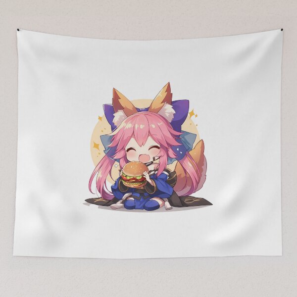 Item preview, Tamamo no Mae Fate Grand Order Chibi Burger Delight designed and sold by earlobejerk.