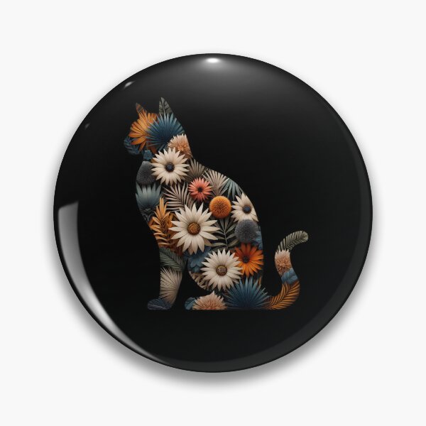 Item preview, Floral Cat Silhouette designed and sold by Khadigadesings.