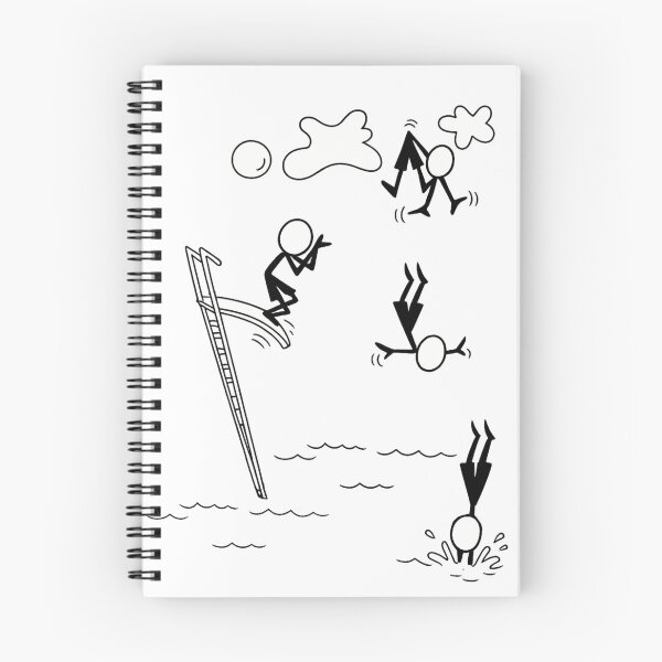 Item preview, Stick Figure Diving Minimalist Line Art for Swimmers designed and sold by RickE.