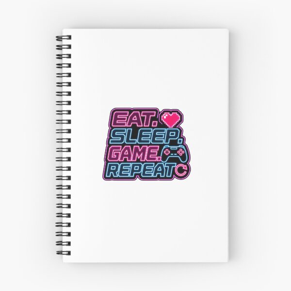 Item preview, Eat Sleep Game Repeat Retro Neon Gamer Sticker designed and sold by m0x55.
