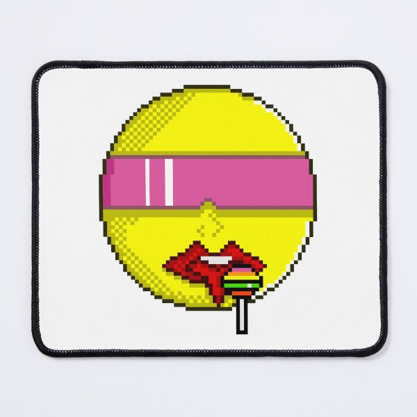 Item preview, Face with Cool Sunglasses and Lollipop Pixel Art designed and sold by RetroRlx.