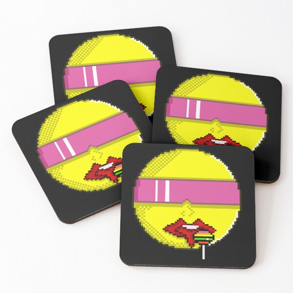 Item preview, Face with Cool Sunglasses and Lollipop Pixel Art designed and sold by RetroRlx.