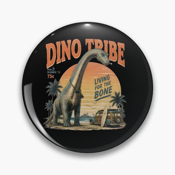 Item preview, Vintage Americana  Dinosaur Retro Beach T-Shirt | Surf Dino Graphic Tee designed and sold by PreeCha Art & Co..