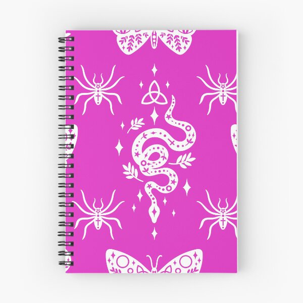 Item preview, Halloween Hot Pink Spiders, Snakes, And Butterflies Pattern designed and sold by DEC02.