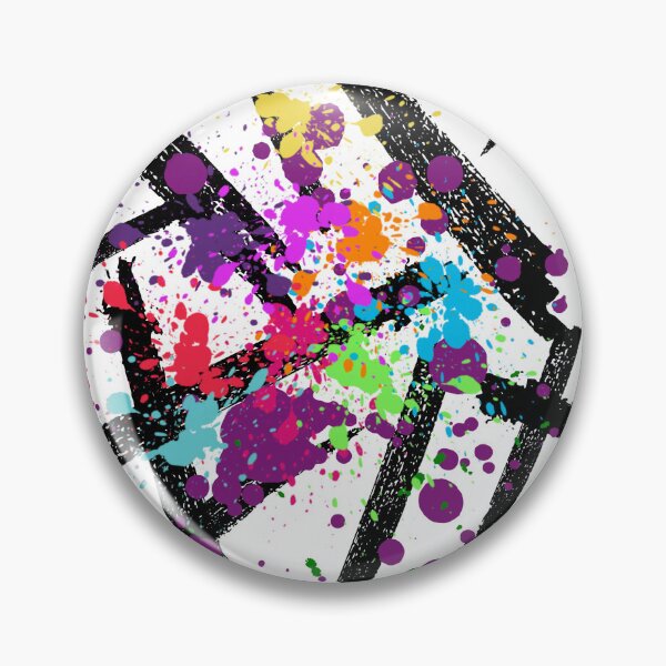Item preview, Urban Splash: Abstract Black Crosshatch and Neon Paint Splatter designed and sold by LiveLearnCreate.