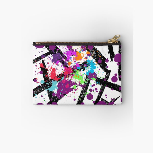 Item preview, Urban Splash: Abstract Black Crosshatch and Neon Paint Splatter designed and sold by LiveLearnCreate.