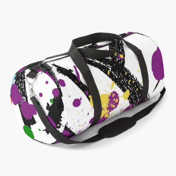 Item preview, Urban Splash: Abstract Black Crosshatch and Neon Paint Splatter designed and sold by LiveLearnCreate.