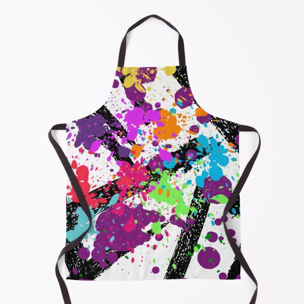 Item preview, Urban Splash: Abstract Black Crosshatch and Neon Paint Splatter designed and sold by LiveLearnCreate.