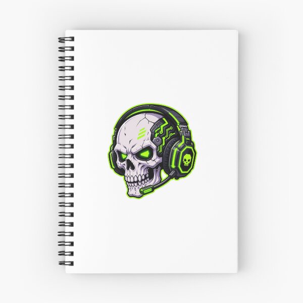 Item preview, Cyberpunk Gamer Skull Neon Green Gaming Sticker designed and sold by m0x55.
