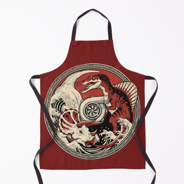 Aperçu de l'œuvre T-shirt vintage JDM Spinosaurus | Art japonais Ukiyo-e Turbo Beast créée et vendue par PreeCha Art & Co..