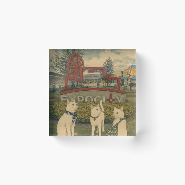 Item preview, Cats Visiting Expocity: A Modern Ukiyo-e Journey designed and sold by Komatoya.