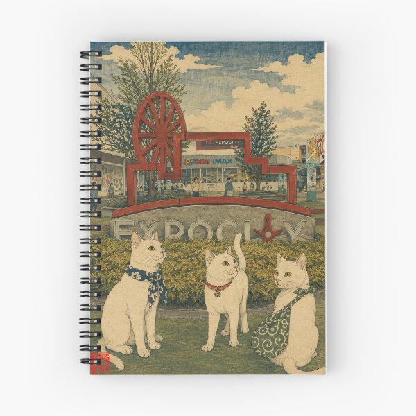 Item preview, Cats Visiting Expocity: A Modern Ukiyo-e Journey designed and sold by Komatoya.