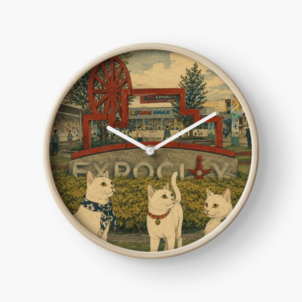 Item preview, Cats Visiting Expocity: A Modern Ukiyo-e Journey designed and sold by Komatoya.