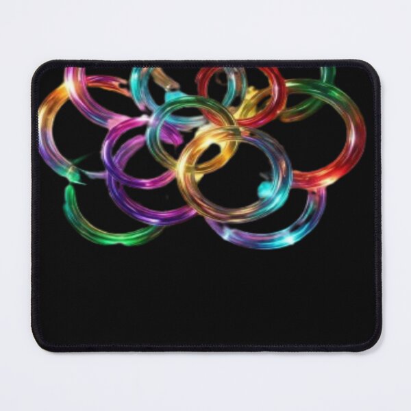 Item preview, 3D Vibrant Neon Abstract Rings Geometry designed and sold by Pawar1999.