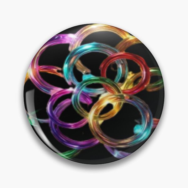 Item preview, 3D Vibrant Neon Abstract Rings Geometry designed and sold by Pawar1999.