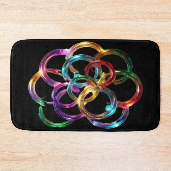 Item preview, 3D Vibrant Neon Abstract Rings Geometry designed and sold by Pawar1999.